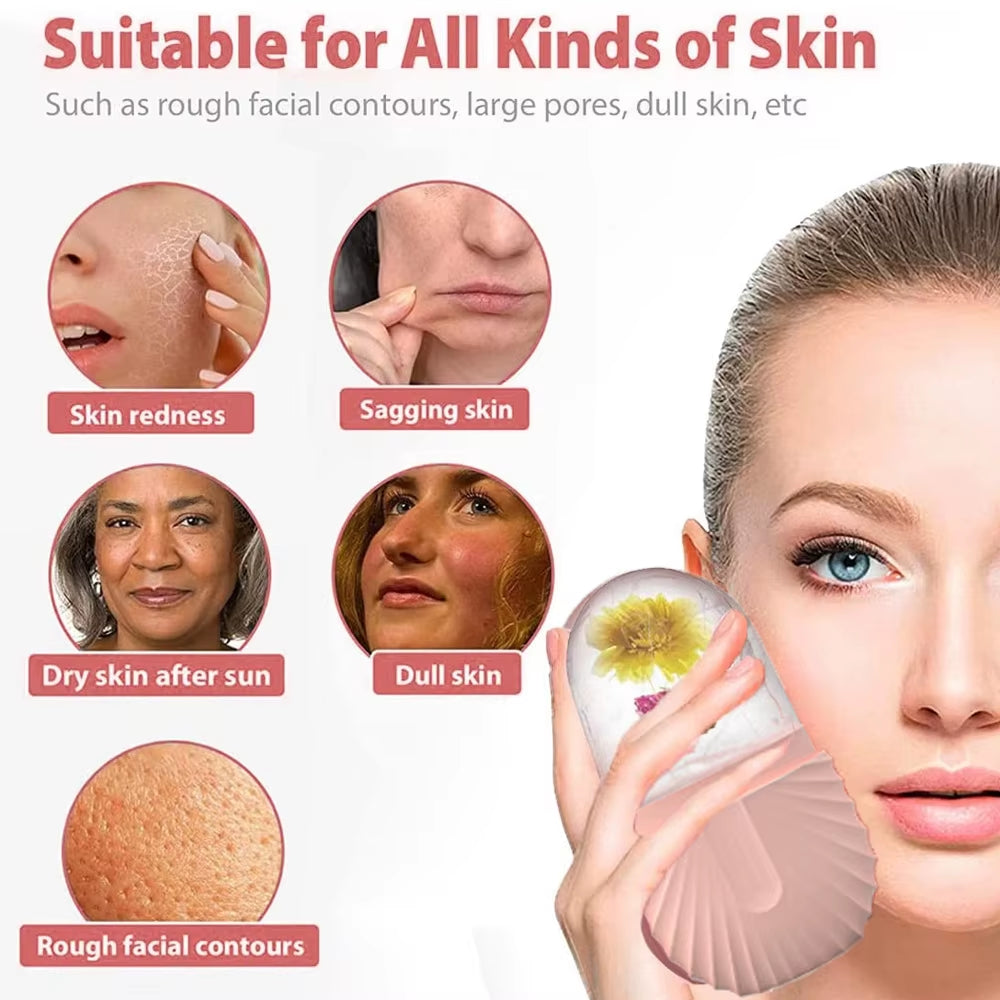Ice Ball Face Roller Silicone Ice Mold Face Roller Skin Care Lifting Firming Face Skin Reusable Facial Skin Care Tools