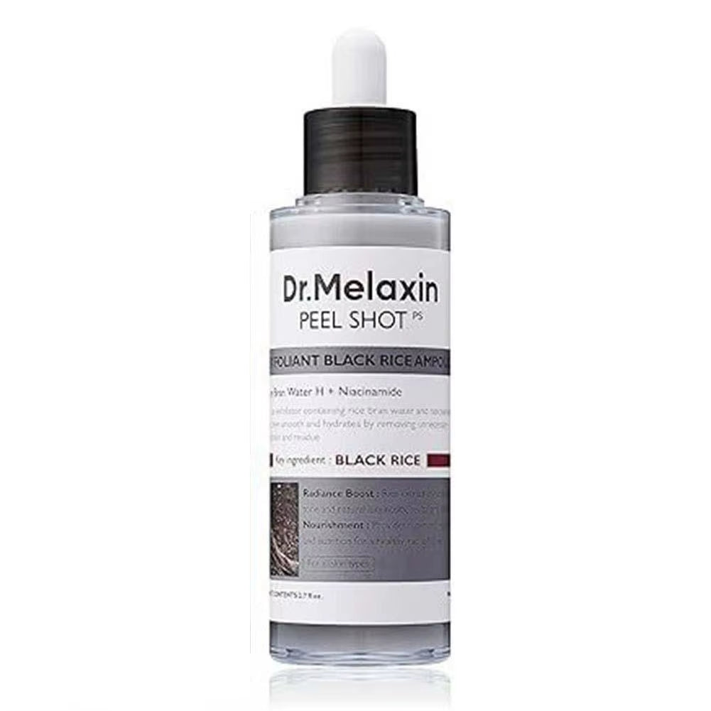 Dr. Melaxin Exfoliating White and Black Rice Ampoule Gentle Exfoliation Peel Shot Moisturizing Exfoliating Essence Skin Care
