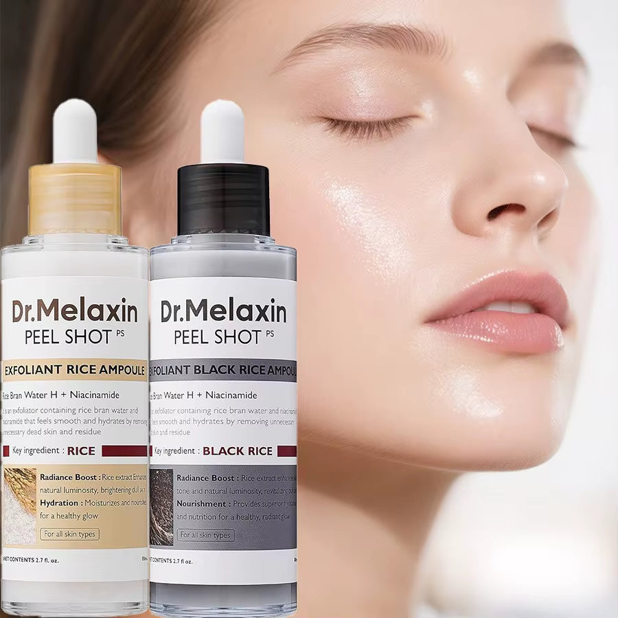 Dr. Melaxin Exfoliating White and Black Rice Ampoule Gentle Exfoliation Peel Shot Moisturizing Exfoliating Essence Skin Care