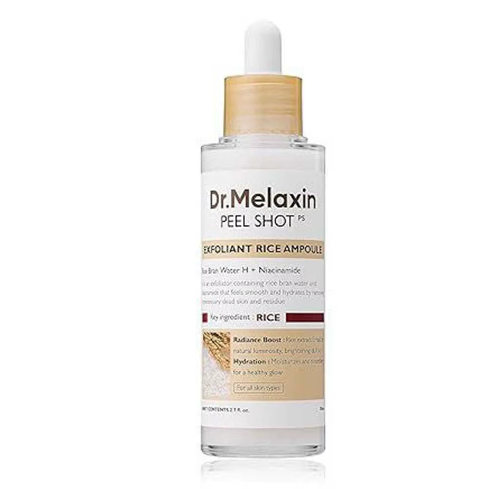Dr. Melaxin Exfoliating White and Black Rice Ampoule Gentle Exfoliation Peel Shot Moisturizing Exfoliating Essence Skin Care